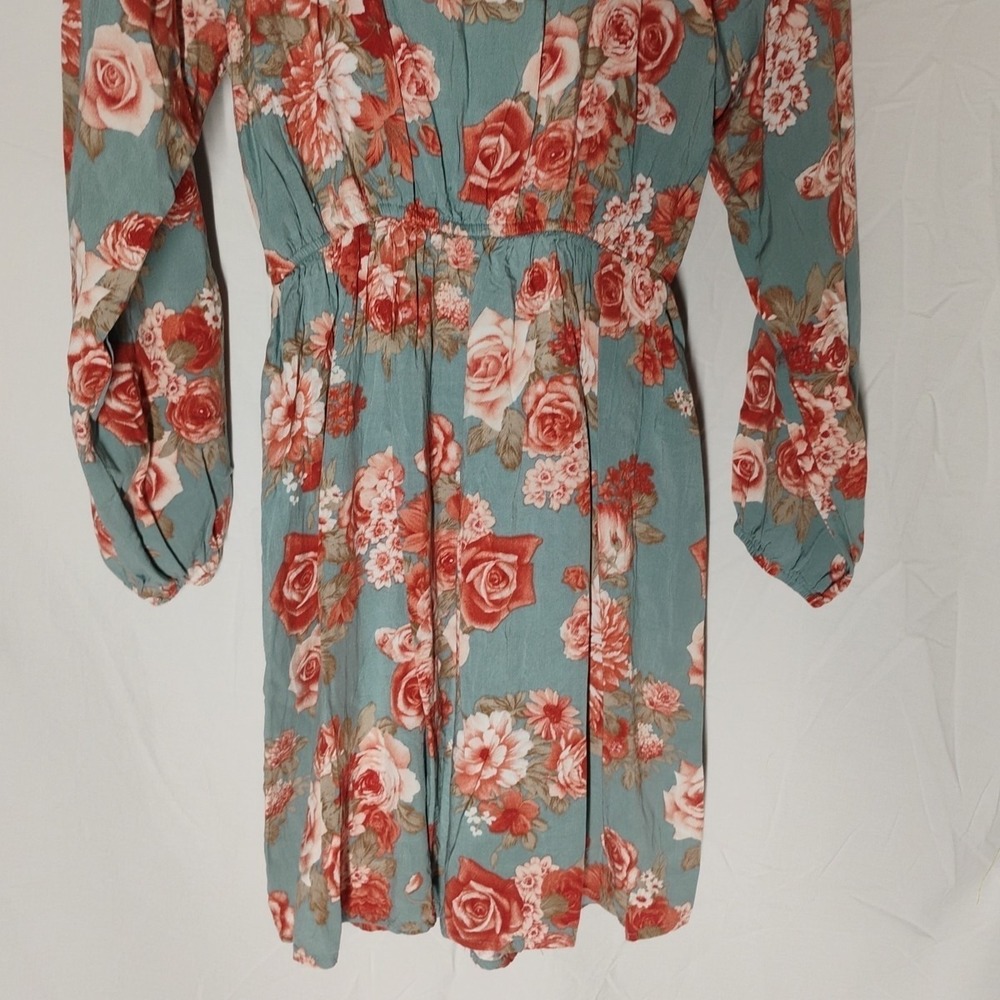 Emily Wonder Womens‎ Medium Floral Shabby Chic Country Short Dress - Picture 10 of 11